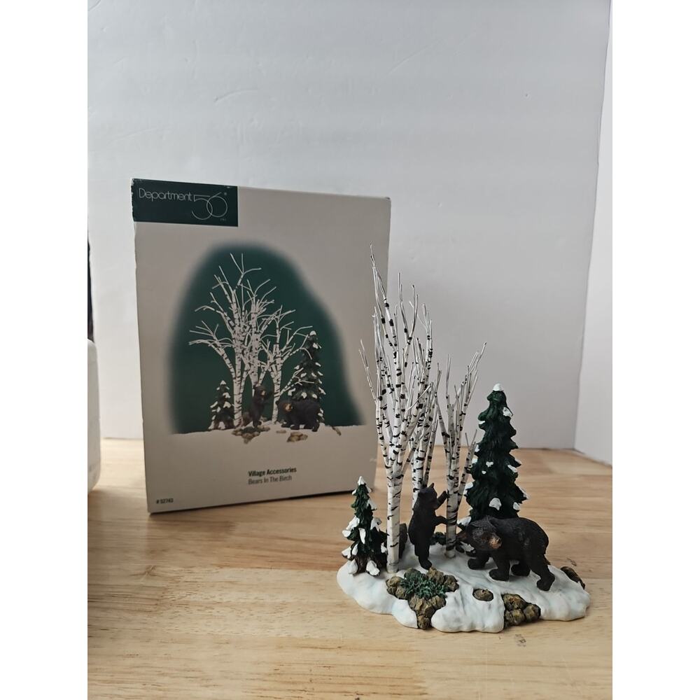 Department 56 Village Accessories Bears in the Birch 1998 Retired #52743